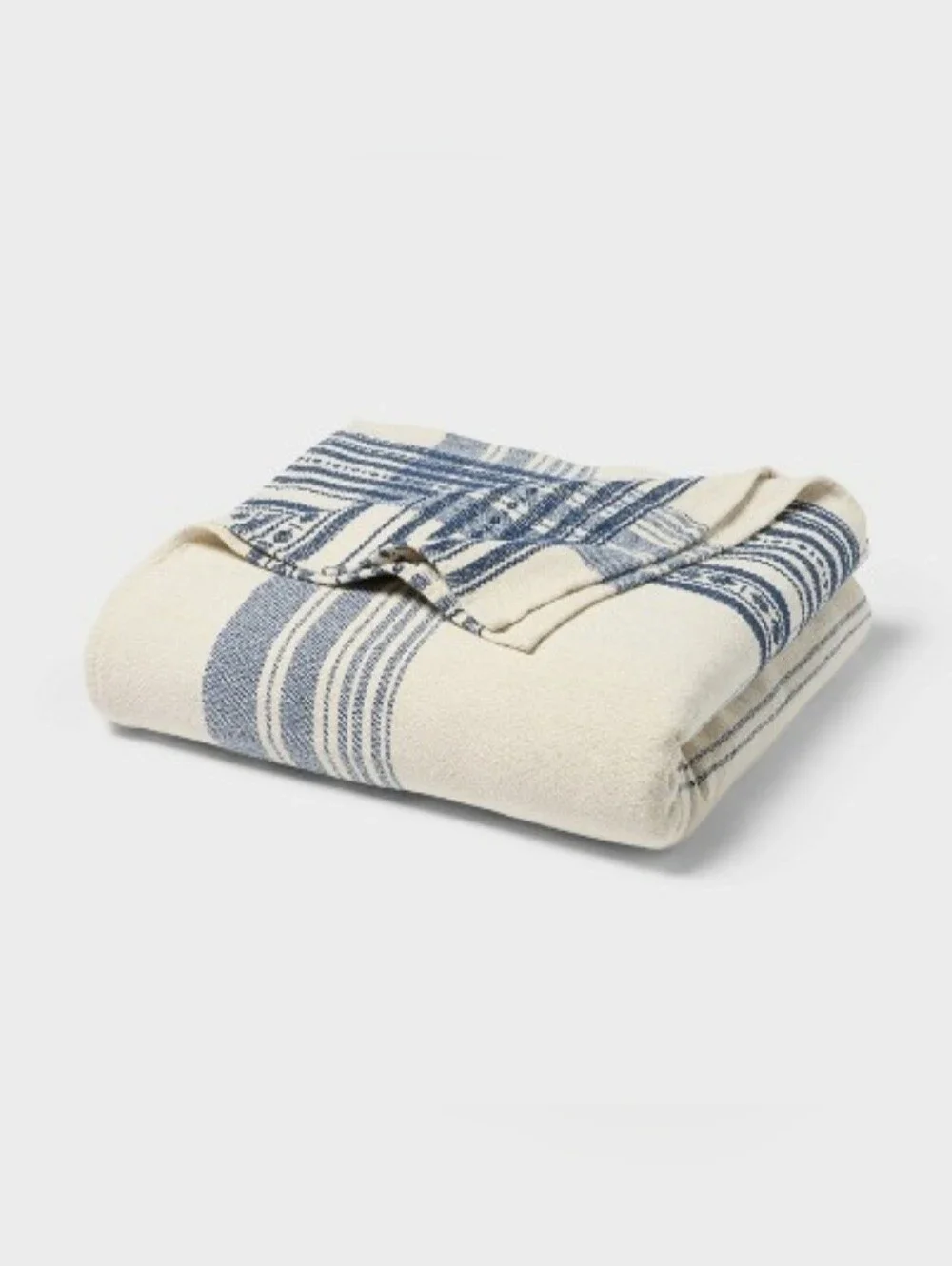 Threshold Full/Queen Yarn Dyed Plaid Cotton Blanket Ivory